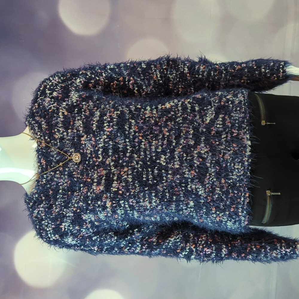 Peyton Primrose Soft Fuzzy Multi Color Marled Lon… - image 1